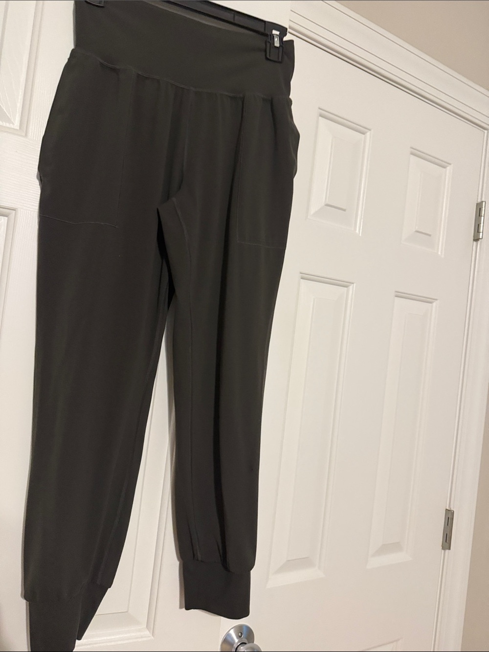 Athleta Olive-Gray High-Rise Jogger Pants